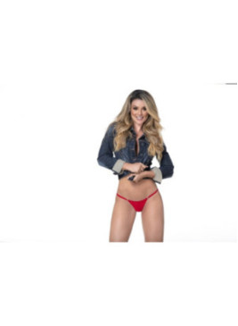 Culotte en dentelle découpe trou de serrure Rouge 107RD Volume 2